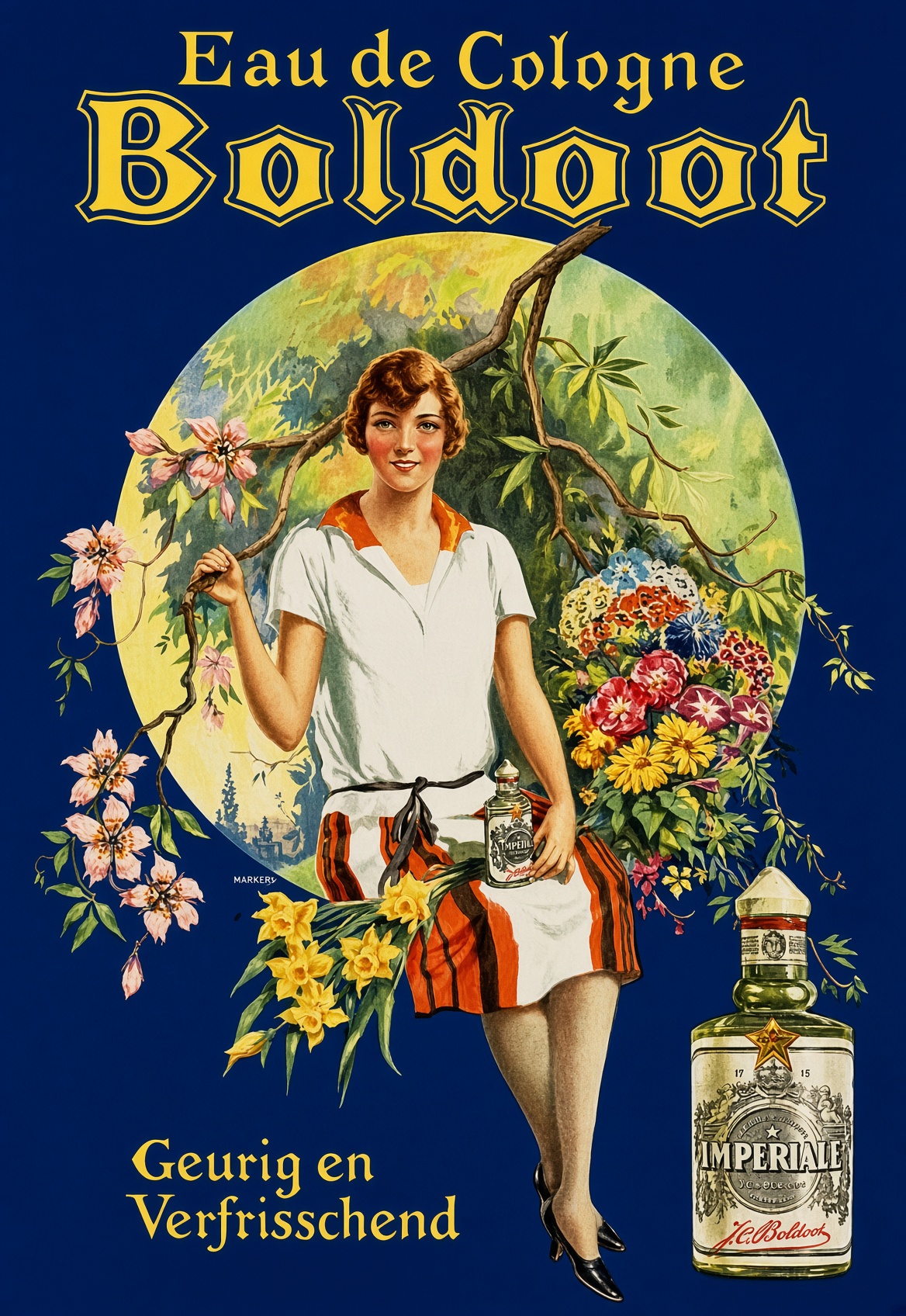 Boldoot advertising poster captioned Geurig en verfrisschend